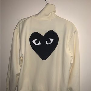 CDG Play Cream full zip-up